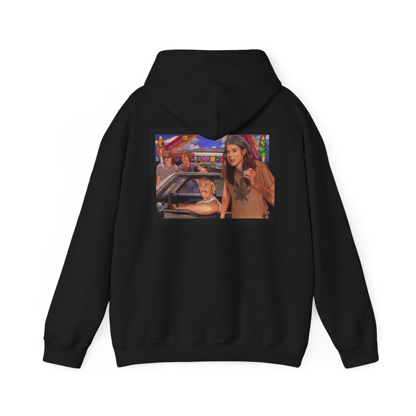 Vintage Vibe Unisex Hooded Sweatshirt - Cool Retro Design for Chill Days