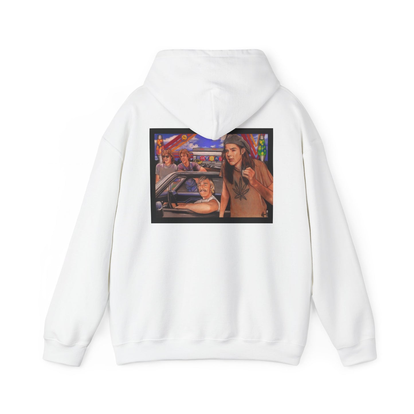 Vintage Vibe Unisex Hooded Sweatshirt - Cool Retro Design for Chill Days