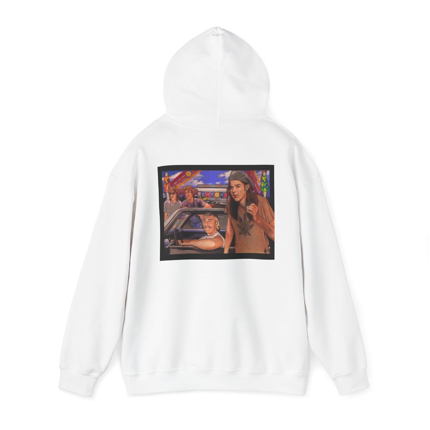 Vintage Vibe Unisex Hooded Sweatshirt - Cool Retro Design for Chill Days